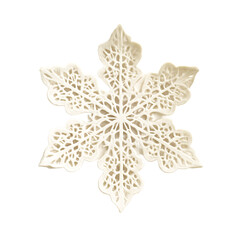 paper snowflake on a transparent background