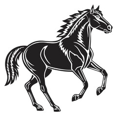 black horse vector illustration