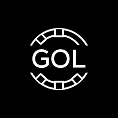 GOL Creative Letter mark Badge Logo Design, GOL Later Logo, Geometric Monogram Logo on Black Background, GOL  Later Logo, Contemporary Minimal Logo for Business Identity.  © MDMAINUL
