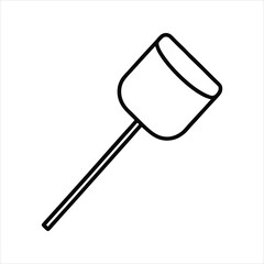  Marshmallow Stick Icon Vector