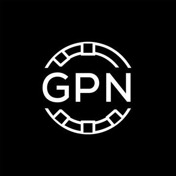 GPN Creative Letter mark Badge Logo Design, GPN Later Logo, Geometric Monogram Logo on Black Background, GPN  Later Logo, Contemporary Minimal Logo for Business Identity.
