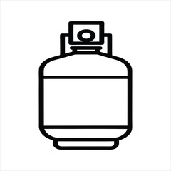 Minimal Camping Gas Canister Line Art