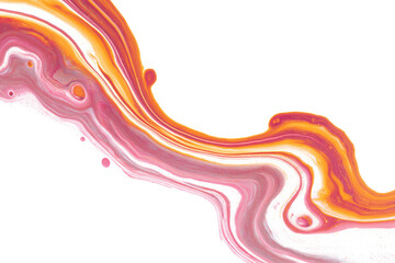 Abstract colorful liquid isolated on white background