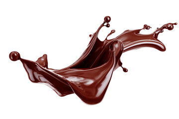 Fototapeta premium Chocolate Splash isolated on white background