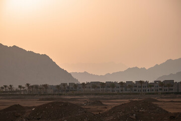 sunset in the mountains