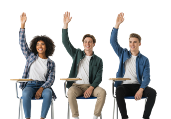 Engaged Students Participating in Classroom Discussion