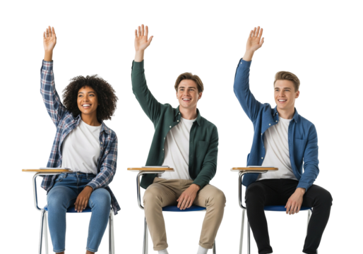 Engaged Students Participating in Classroom Discussion