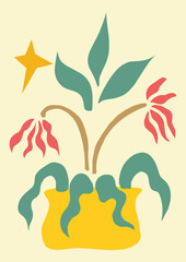 abstract art flower elements illustration