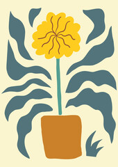 abstract art flower elements illustration