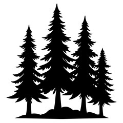 Obraz premium silhouettes of trees vector