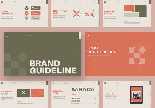 Minimal Brand Identity Guideline Presentation Template for Corporate Deck