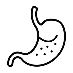 Editable Icon of Stomach Acid Vector illustration isolated on
