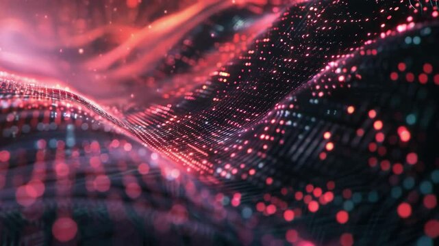 A computer-generated image of a wave of lights