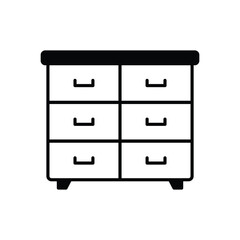 Chest Of Drawers vector icon