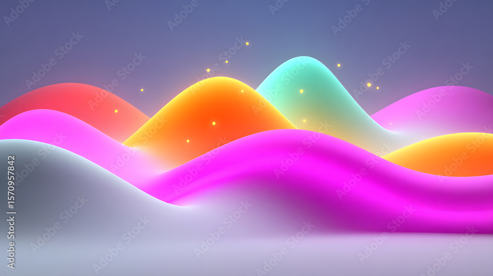 Poster dynamic fluid color gradient background, abstract kv main visual business ppt background