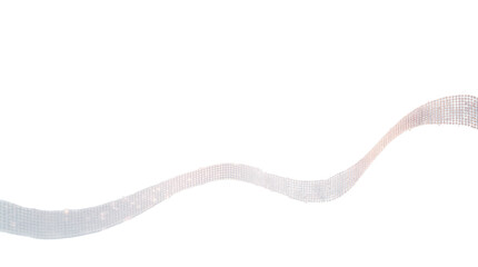 Stylized LED Stock Ticker Ribbon on Light Grey Background