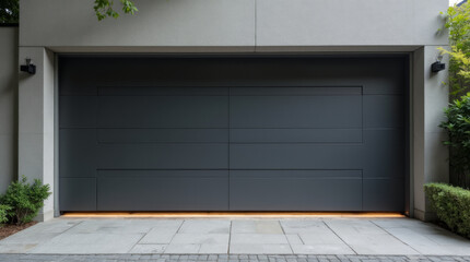 Tokyo Luxury Minimalist Townhome — Shadow Box Garage Gate on a Smart Home