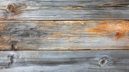 Rustic wood plank texture. Weathered, gray, and orange