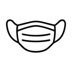 Medical mask icon Outline Medical mask vector icon for