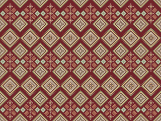 Native American Indian ornament pattern geometric ethnic textile texture tribal Aztec pattern Navajo Mexican fabric seamless Vector decoration fashion 