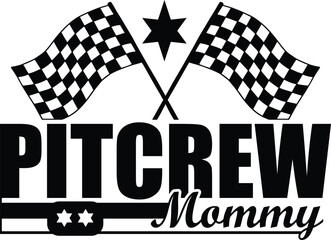 Pit crew mommy vector, Clipart, Silhouette, Vector, icons, illustration, design