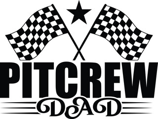 Pit crew dad vector, Clipart, Silhouette, Vector, icons, illustration, design