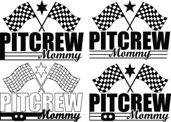 Pit crew mommy vector, Clipart, Silhouette, Vector, icons, illustration, design