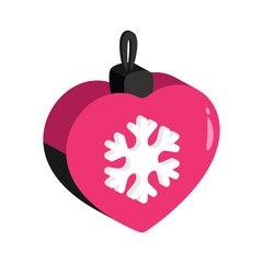 Icy Heart Vector style icon. Eps 10 file