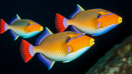 Fototapeta premium tropical fish in aquarium