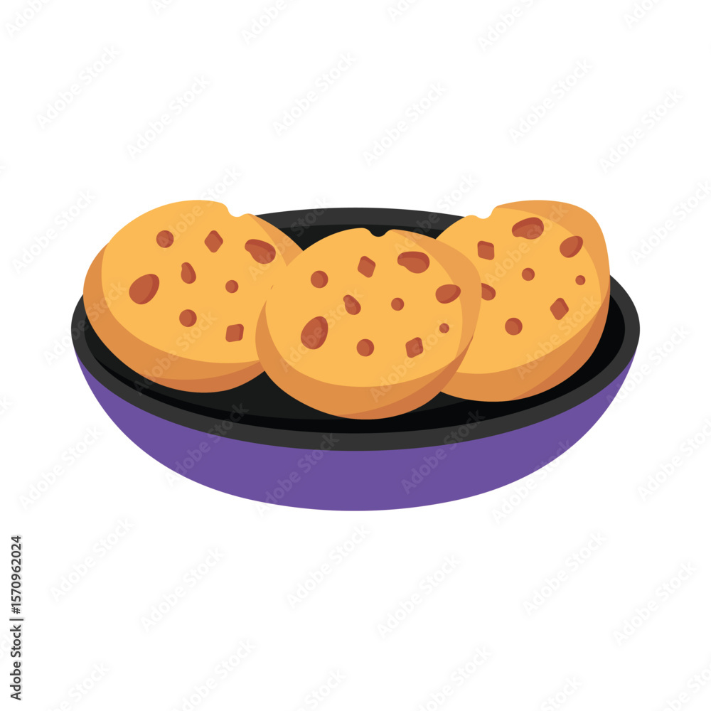 Poster cookies vector style icon. eps 10 file