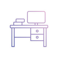 Office Desk vector icon