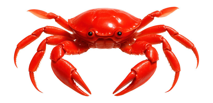 Pelagic red crab with bright red exoskeleton and paddle-like swimmerets