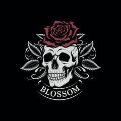 Fototapeta premium skull t shirt design