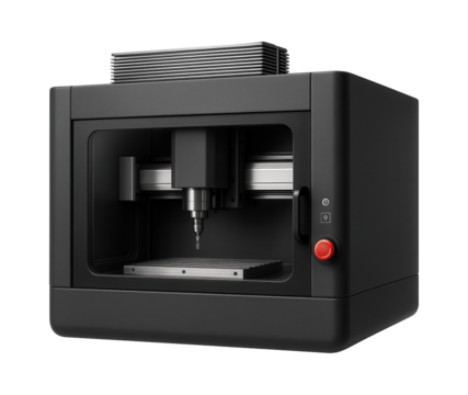 High-speed CNC milling center with linear motors and air-cooling system for rapid prototyping in a design lab