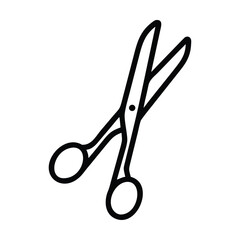 Scissors icon logo isolated on white background isolated