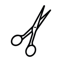 Scissors icon logo isolated on white background isolated