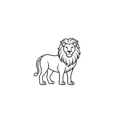 Majestic African Lion in Wildlife Habitat