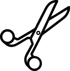 Scissors icon logo isolated on white background isolated