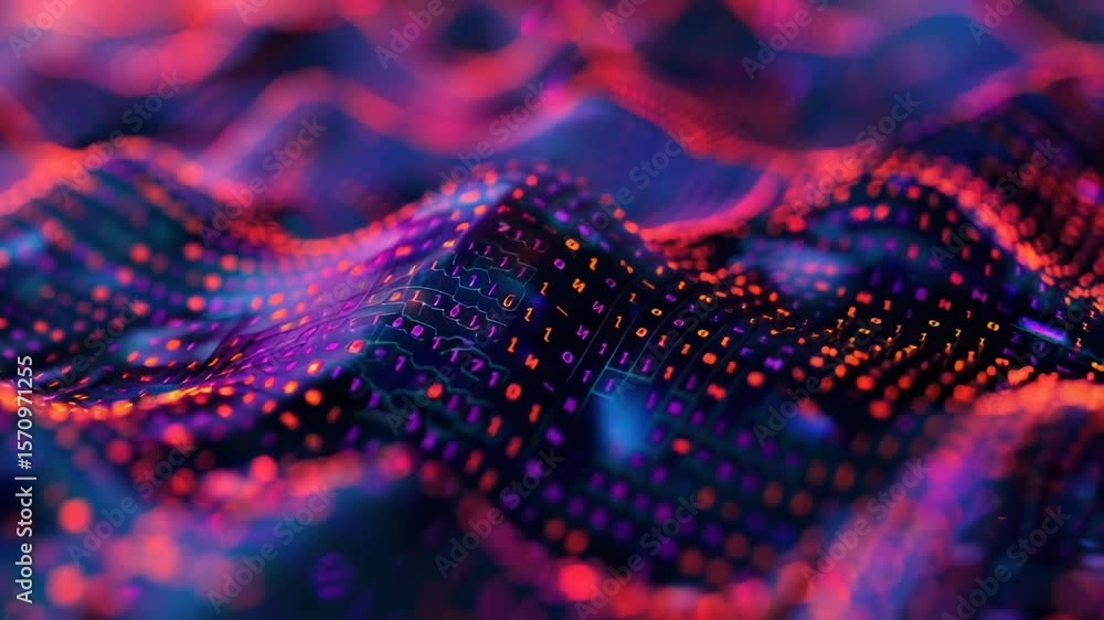 Poster a close-up of a computer screen with a blurred background, great for illustrations on technology and
