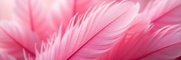 Soft Pink Feathers Close-up Texture Image, Delicate and Vibrant, Ideal for Craft, Fashion, and Artistic Designs, Backgrounds, and Textures