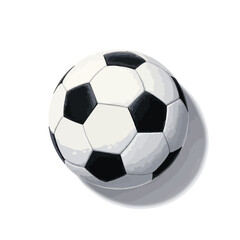 soccer ball isolated in White Background, soccer ball vector, Flat lay vector illustration