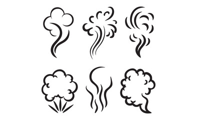 Cigarette Smoke Vector Icons