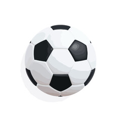 soccer ball isolated in White Background, soccer ball vector, Flat lay vector illustration