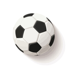 Fototapeta premium soccer ball isolated in White Background, soccer ball vector, Flat lay vector illustration