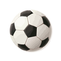 Obraz premium soccer ball isolated in White Background, soccer ball vector, Flat lay vector illustration