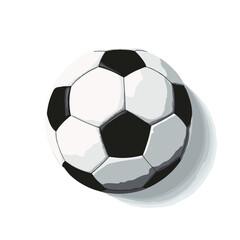 soccer ball isolated in White Background, soccer ball vector, Flat lay vector illustration
