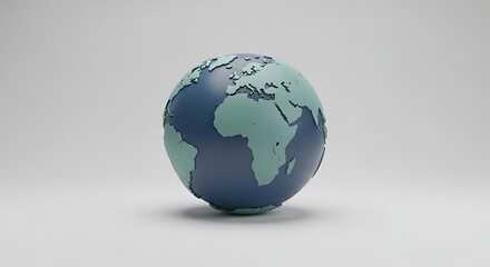 Fototapeta premium Minimalist Earth Globe with Soft Tones