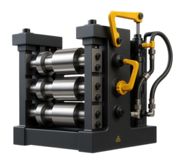 Heavy-duty roll forming machine with hydraulic adjustment for high-strength steel processing in a construction materials factory