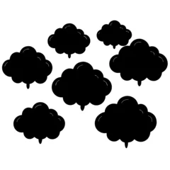 Gardinen Wolken Nahtlos set of speech bubbles  © farjana