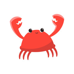 Illustration of a Cartoon Red Crab